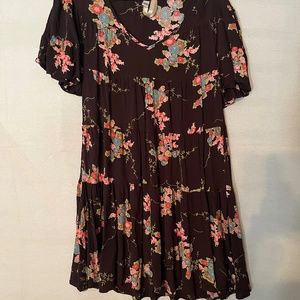 Anthropologie Dear Frank Tiered Ruffle Floral Dress